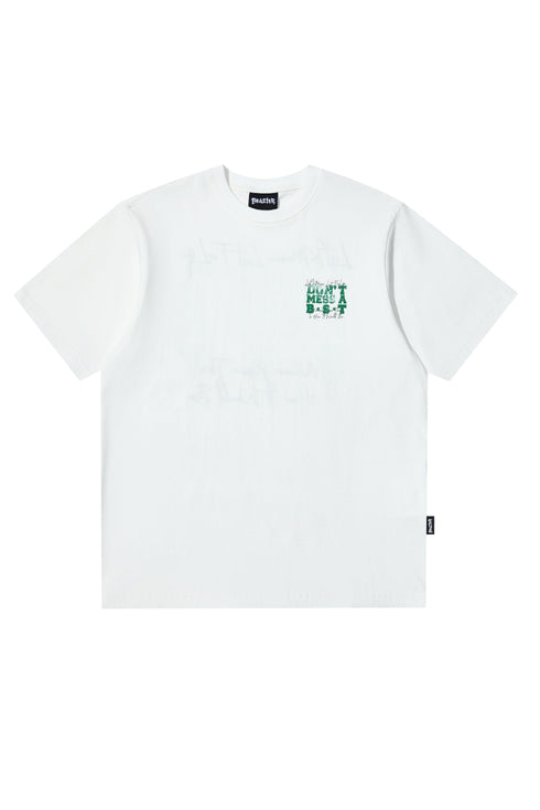 Letter Round Neck T-shirt 230g Heavy Cotton